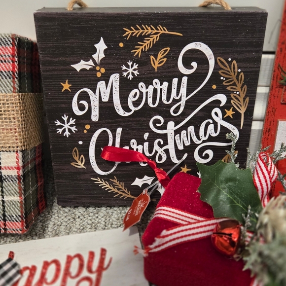 COPY - LOT OF 14 - VARIETY OF CHRISTMAS HOLIDAY DECOR/ORNAMENTS/SIGNS - Picture 10 of 14